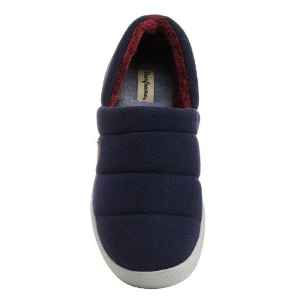 NWT Dearfoams Men's Ace Faux Fur Lining Plush Memory Foam Indoor Outdoor Closed- - Picture 3 of 6